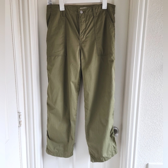 Levi 94 Baggy Women Size 31 Green Cargo Utility Grunge - Picture 2 of 6